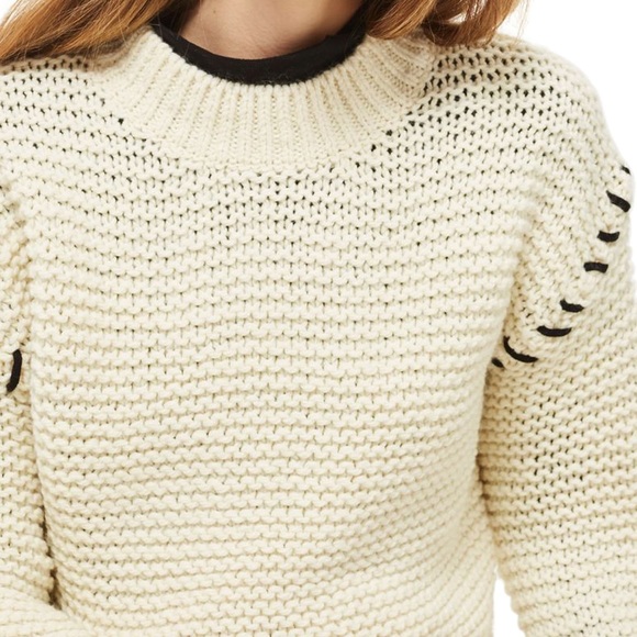 NWT TOPSHOP Whipstitch Sweater - Picture 3 of 5